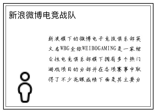 新浪微博电竞战队